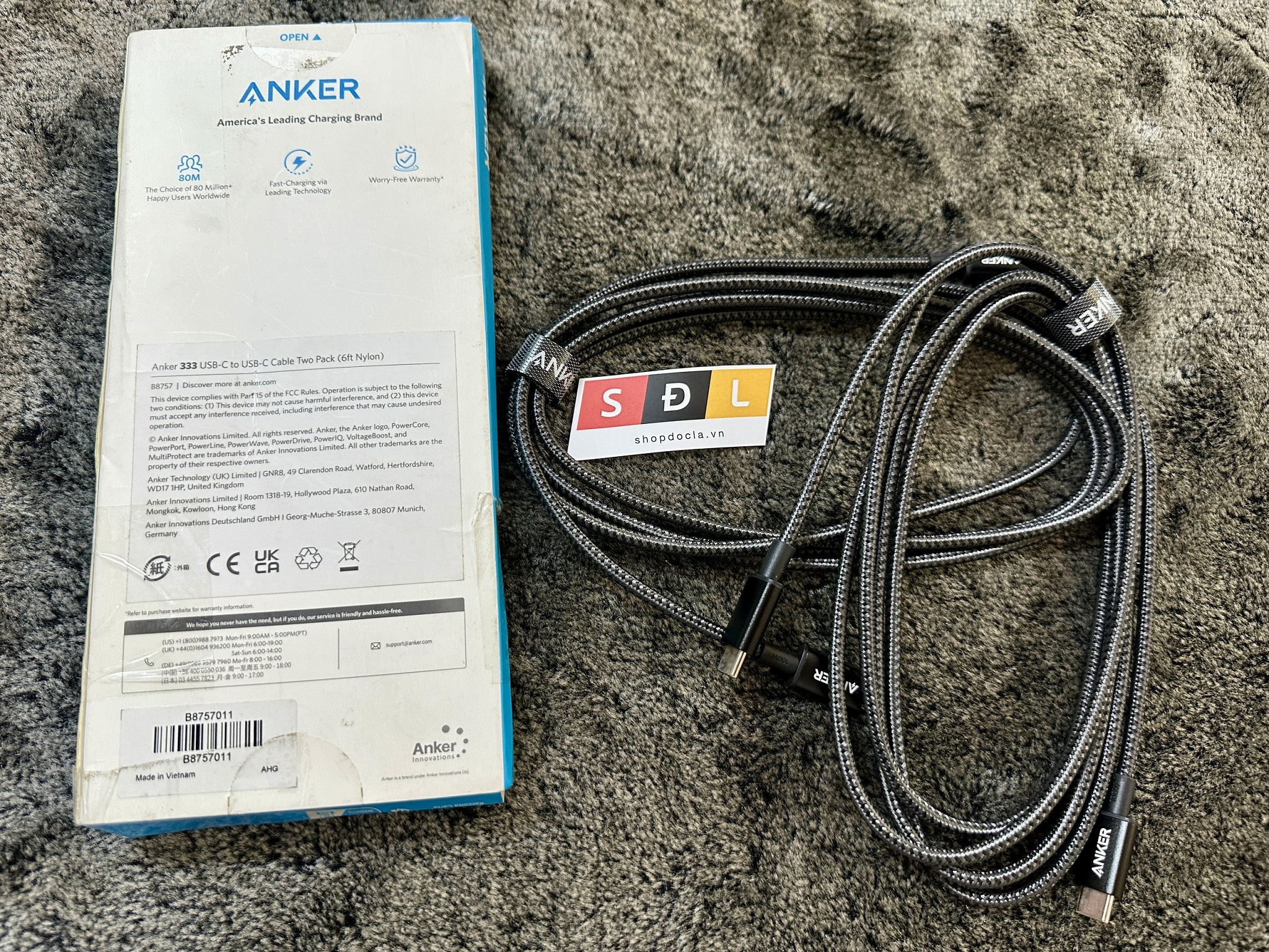 Anker 333 USB-C to USB-C Cable 1.8m 100W B8757