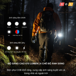 Đèn pin KLARUS E5 sáng 600Lm chiếu xa 41m trang bị 2 LED COB đuôi đèn nam châm từ tính 1 2 5