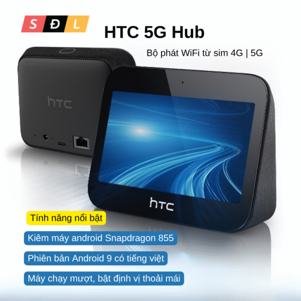 Bộ Phát WiFi 4G/5G HTC 5G Hub kiêm máy android Snapdragon 855
