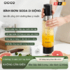 Bình tạo nước Soda di động CiCiCo B604 dung tích 950mL nạp được Soda cho nước ép trái cây