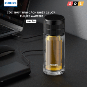 Bình thủy tinh cách nhiệt Philips AWP2682 dung tích 300mL có lõi lọc trà 7 8 2
