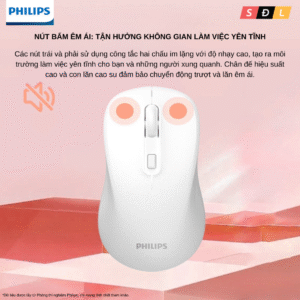 Chuột không dây chính hãng Philips SPK7448 seri 5000 | Bluetooth | 2.4G | Không ồn |1600DPI 3 4 1