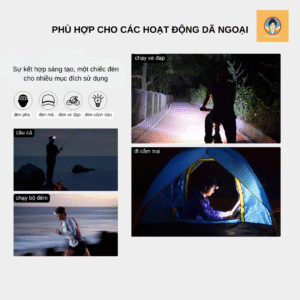 Đèn pin đeo đầu cao cấp Klarus HM1 có pin sạc tích hợp theo đèn 4 6 2
