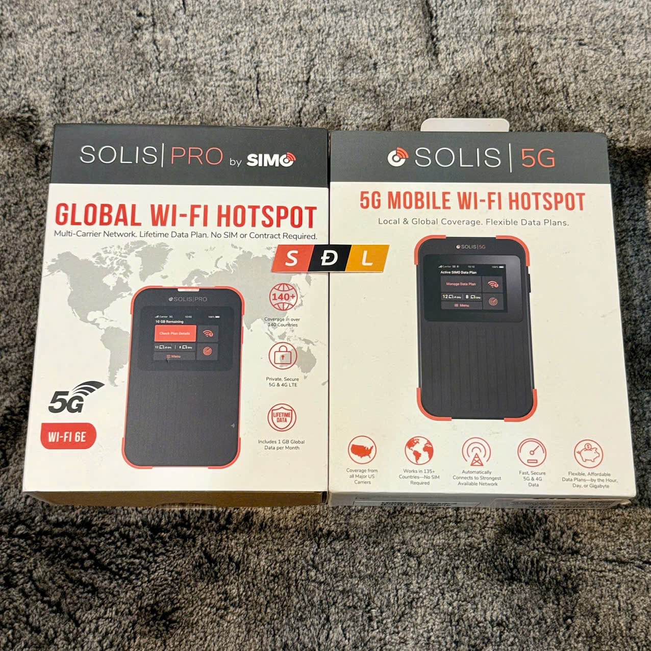 Bộ phát WiFi 4G/5G Solis 5G | Solis Pro được tặng thêm mỗi tháng 01 GB data dùng hơn 135 quốc gia