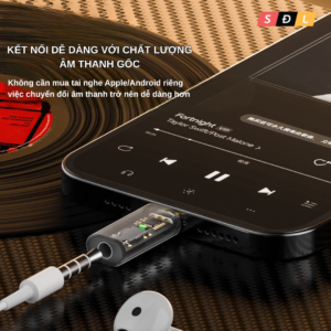Đầu chuyển đổi tai nghe Type-C sang jack tròn 3.5mm chip giải mã DAC chất lượng âm thanh không suy giảm 2 2 4