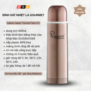 Bình giữ nhiệt La gourmet dung tích 500mL Sakura Japan Thermal Flask