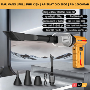 Quạt phản lực mini công suất cao với lưu lượng gió lớn dùng để rửa xe, thổi nước, thổi bụi, hút bụi 9 10