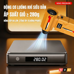 Quạt phản lực mini công suất cao với lưu lượng gió lớn dùng để rửa xe, thổi nước, thổi bụi, hút bụi 2 3
