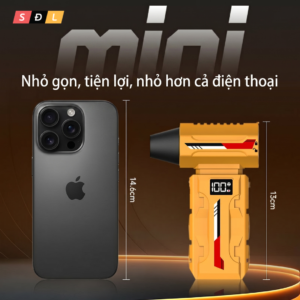 Quạt phản lực mini công suất cao với lưu lượng gió lớn dùng để rửa xe, thổi nước, thổi bụi, hút bụi 4 5