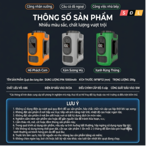 Quạt siêu mát Đeo hông | Đeo Cổ | Để bàn | Đèn pin tích hợp model 2026 chất liệu bền bỉ chống va đập 8 9 9
