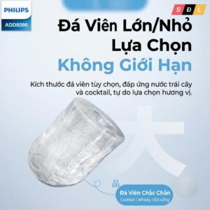 Máy làm đá mini Philips ADD8090 có thể kết hợp với máy làm soda Philips dùng cho gia đình văn phòng 3 4 8