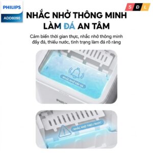 Máy làm đá mini Philips ADD8090 có thể kết hợp với máy làm soda Philips dùng cho gia đình văn phòng 5 6 8