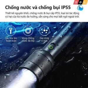 Đèn pin cao cấp ánh sáng mạnh | tự vệ | cứu hộ | thiết kế bền bỉ Philips SFL8286 với tay cầm dài 6 7 7